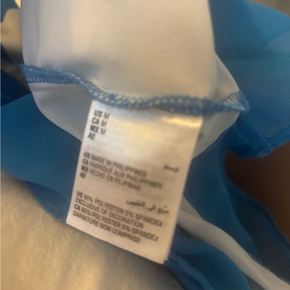 JM Collection Tropical Pullover Tunic Top Bloom Delight Ocean Turquoise Medium - Picture 8 of 8